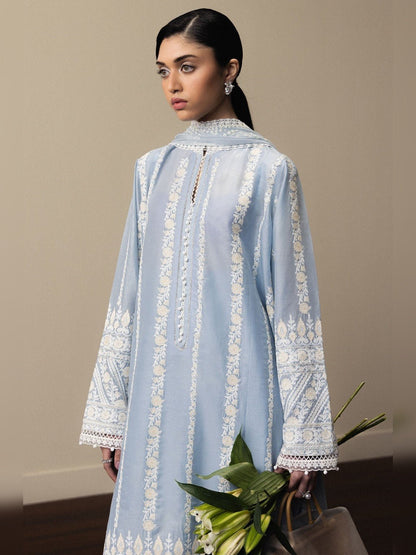 Zara Shahjahan Luxury Lawn Embroidered Unstitched 3PC suit Replica - shailiza