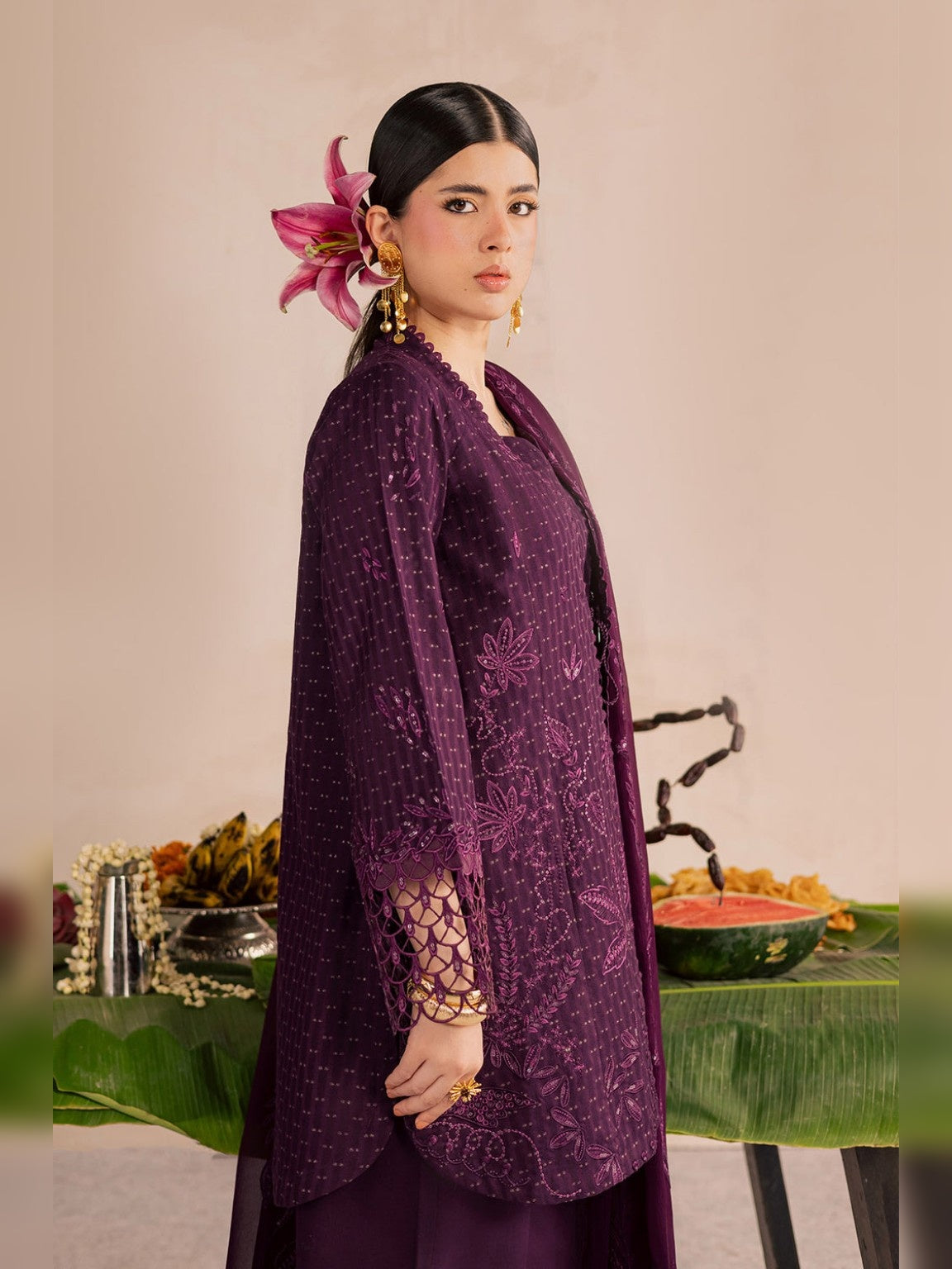 Nureh Replica Embroidered Lawn 3PC