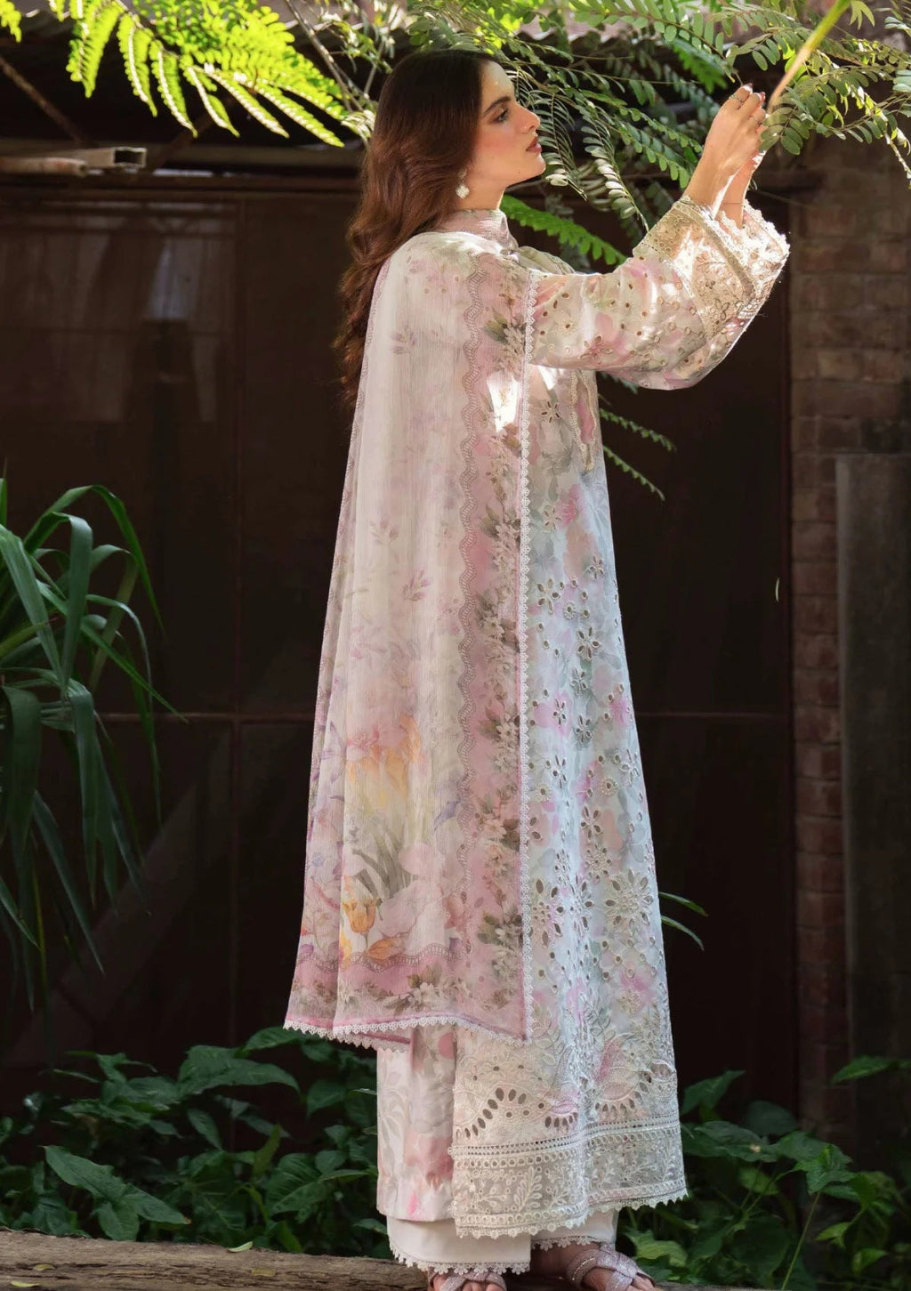 Neeshay Unstitched Embroidered 3Pcs Lawn Suit