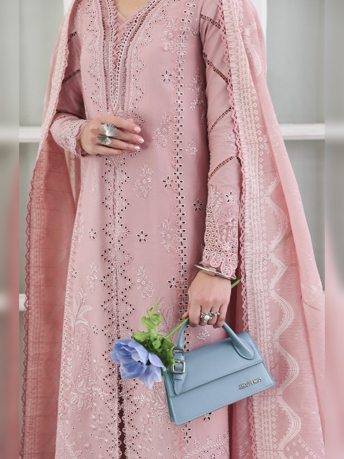 Qalamkar Replica Embroidered Lawn 3PC