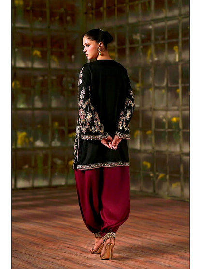 Ethnic Replica Embroidered Rawsilk 3PC