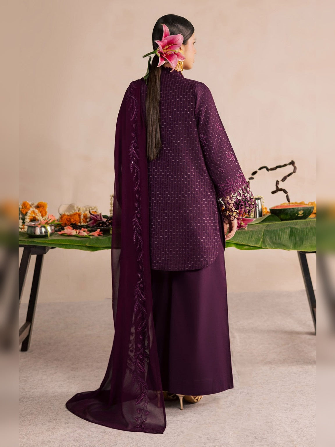 Nureh Replica Embroidered Lawn 3PC
