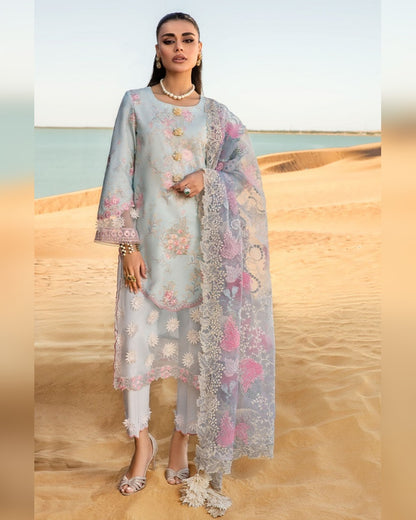 Rangrasiya Replica Heavy Embroidered Lawn 3PC