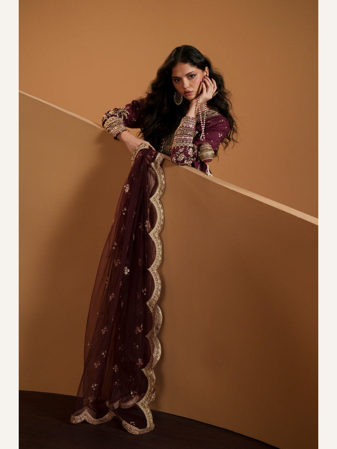 Ethnic Replica Embroidered Rawsilk 3PC