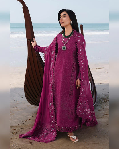 Qalamkar Replica Embroidered Lawn 3PC
