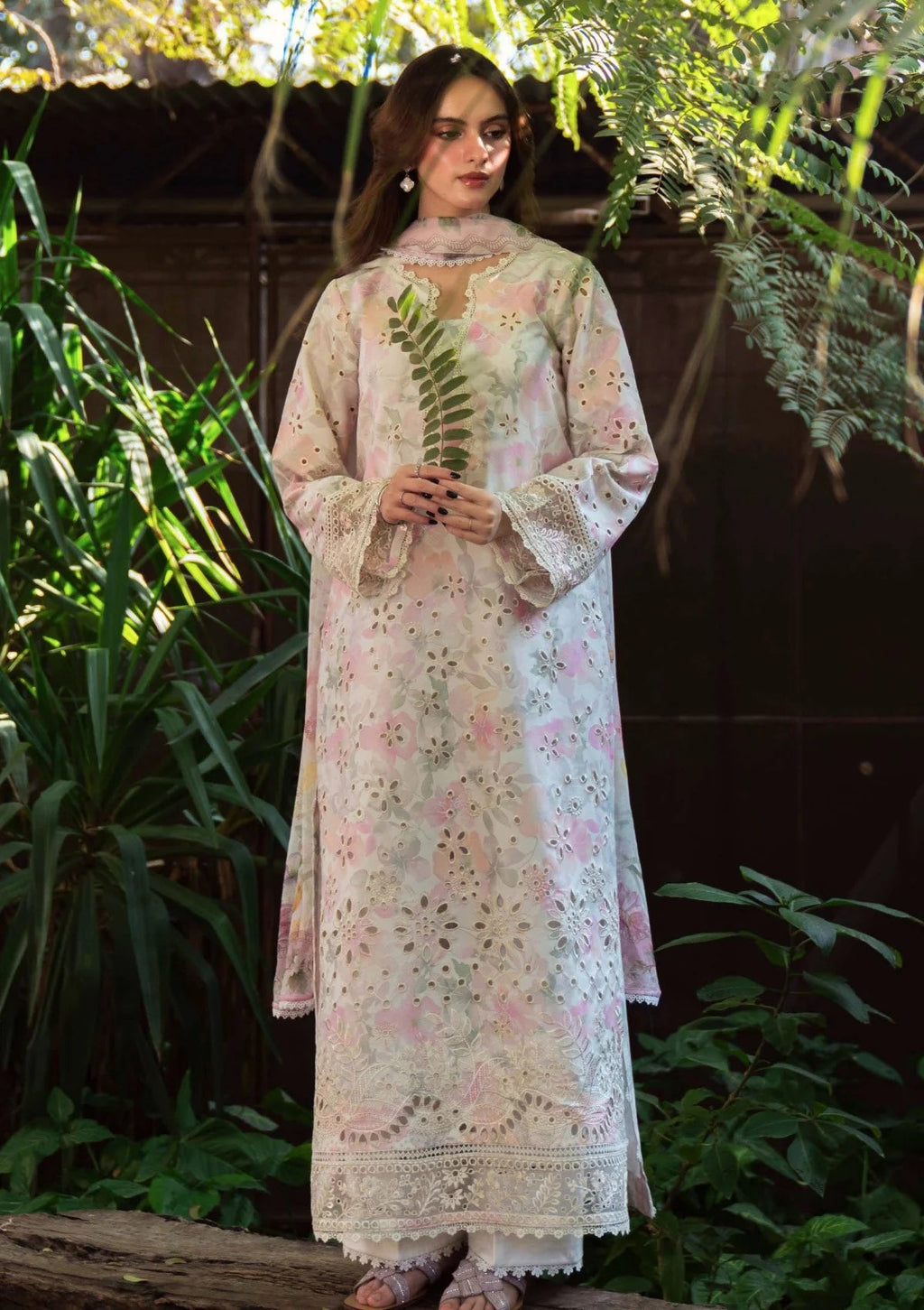 Neeshay Unstitched Embroidered 3Pcs Lawn Suit