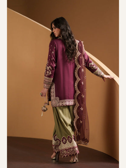 Ethnic Replica Embroidered Rawsilk 3PC