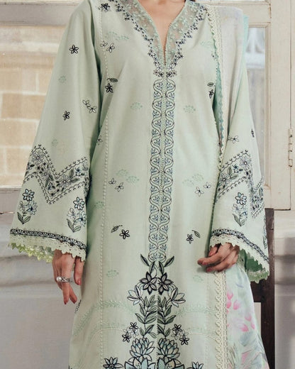 Luxury Lawn Chikankari Embroidered 3PC Replica