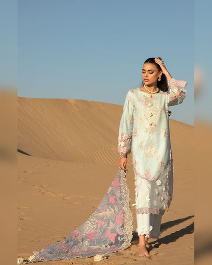 Rangrasiya Replica Heavy Embroidered Lawn 3PC