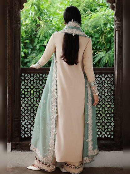 Qalamkar Embroidered Unstitched 3PC Lawn Suit Replica