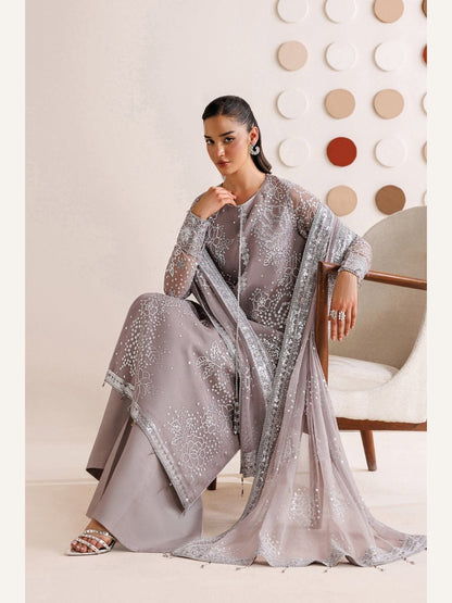 Farasha Replica Embroidered Chiffon 3PC - shailiza