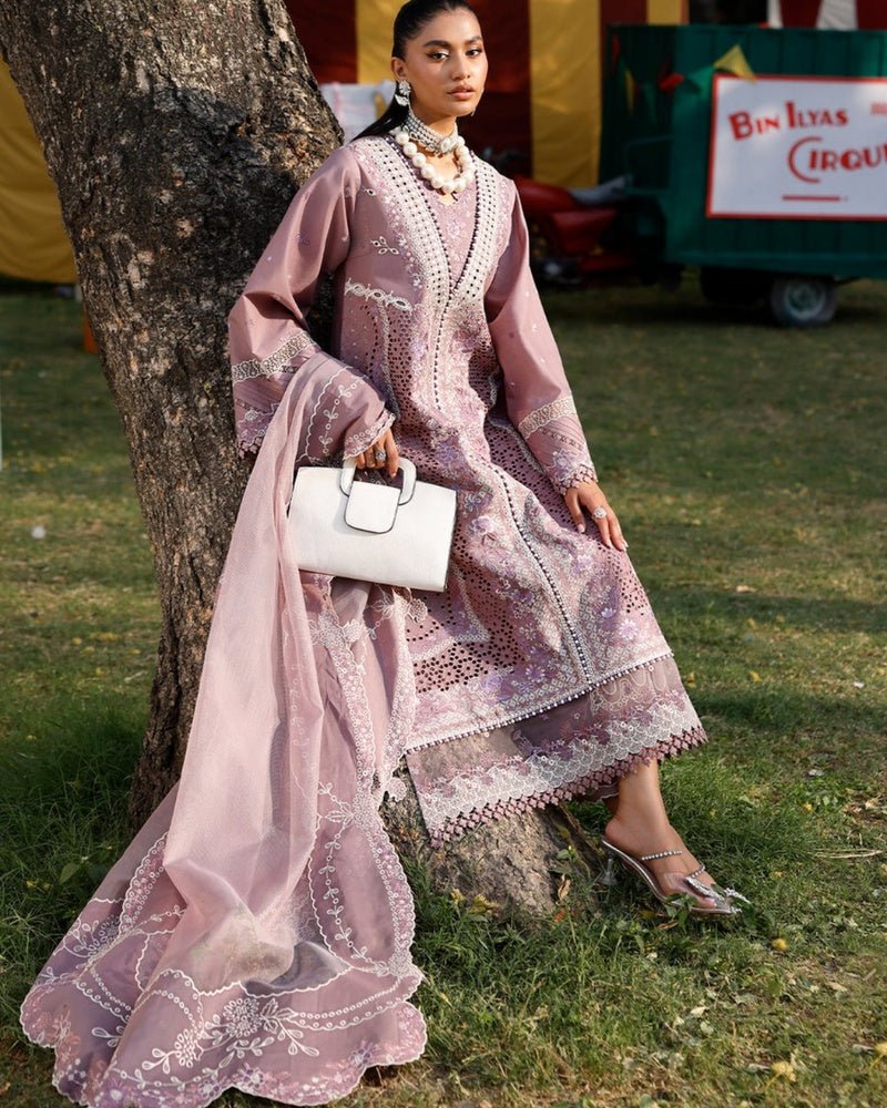 Bin Ilyas Luxury Embroidered Lawn Unstitched 3PC Suit Replica - shailiza