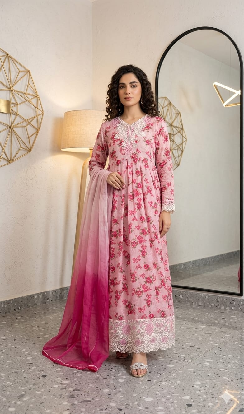 Faiza Saqlain Unstitched Lawn 3PC Suit