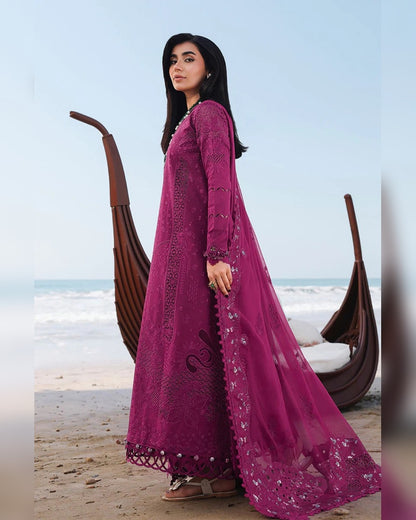Qalamkar Replica Embroidered Lawn 3PC