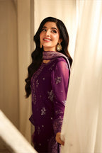 3 Piece Unstitched Embroidered Chiffon Suit