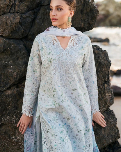 Baroque Luxury Unstitched 3PC Lawn Suit Replica - shailiza