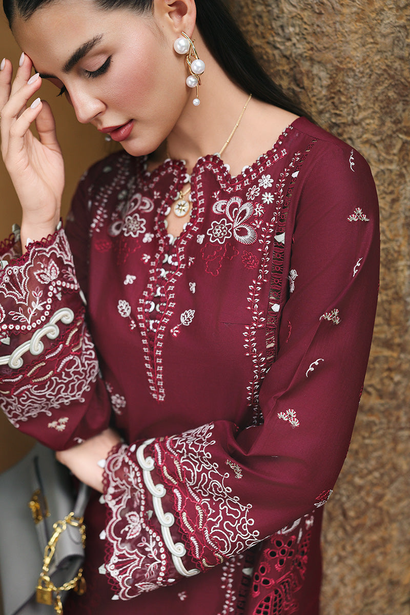 Qalamkar Unstitched Lawn Embroidered 3PC Suit