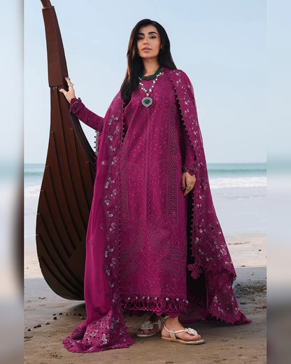 Qalamkar Replica Embroidered Lawn 3PC