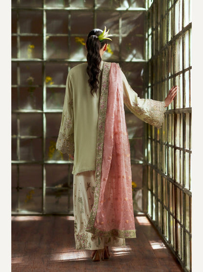 Ethnic Replica Embroidered Rawsilk 3PC
