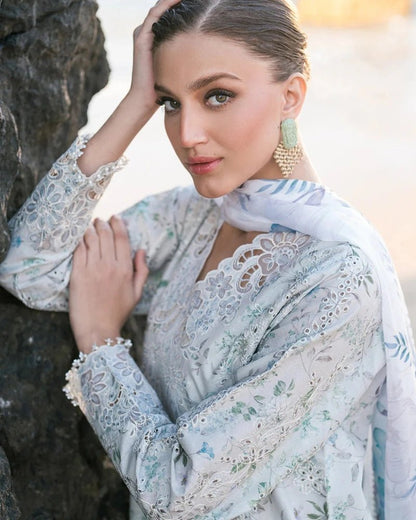 Baroque Luxury Unstitched 3PC Lawn Suit Replica - shailiza